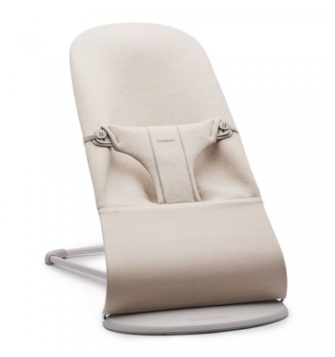 BabyBjorn Bliss 3D - leżaczek, bujaczek, krzesełko | Jersey Jasny Beż